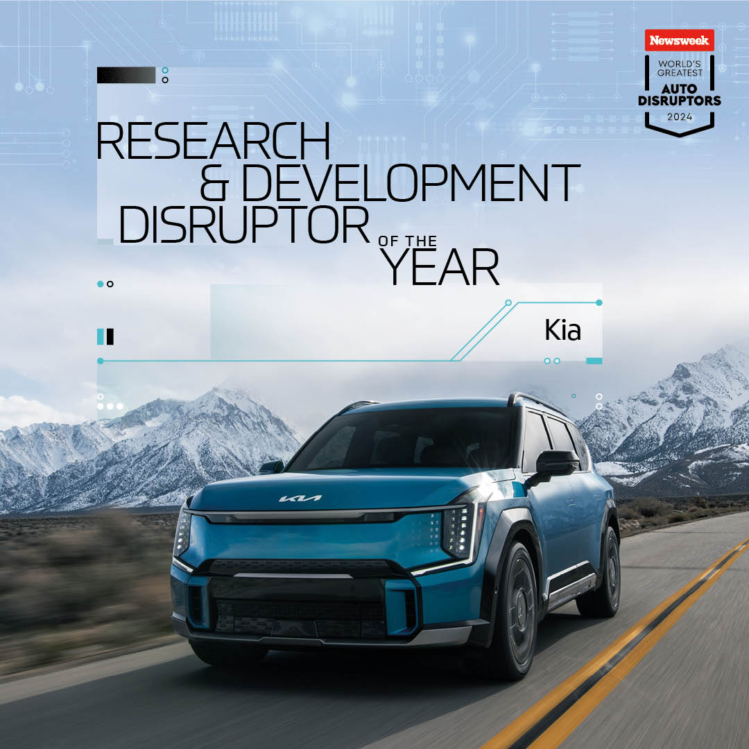‘올해의 연구개발(Research and Development Disruptor of the Year)’ 부문에 선정된 ​기아 EV9