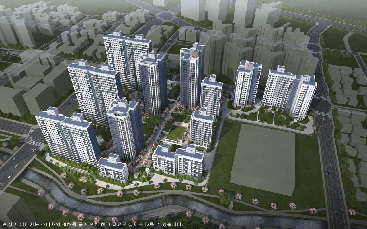 엘리프 한신더휴 수원 D3블록 조감도